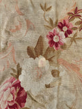 19th Century Aubusson Floral Runner Remnant for Pillows