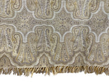 19th Century Machine-made Indian Paisley Throw