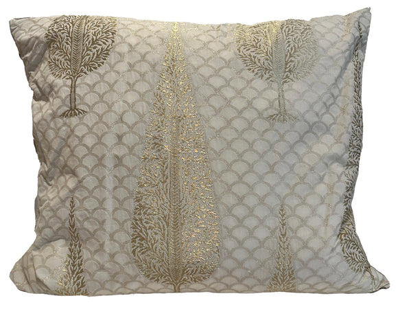 18th Century French Silk Embroidery Pillow