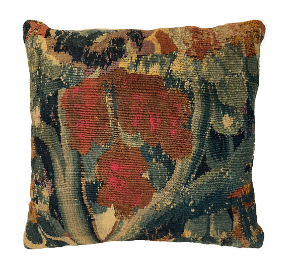 17th Century Brussels Tapestry Pillow