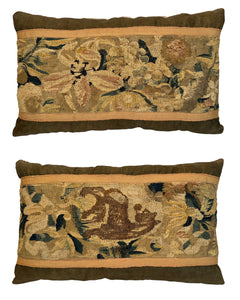 16th Century Brussels Tapestry Pillows (2 available)