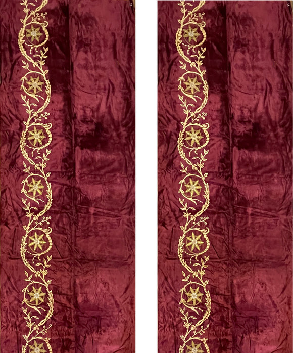 Pair of 17th Century French Applique Cut Velvet