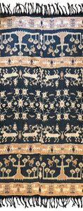 Indonesian Hinggi Ikat Woven Throw