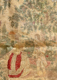 19th Century French Silk Brocade Seat cover